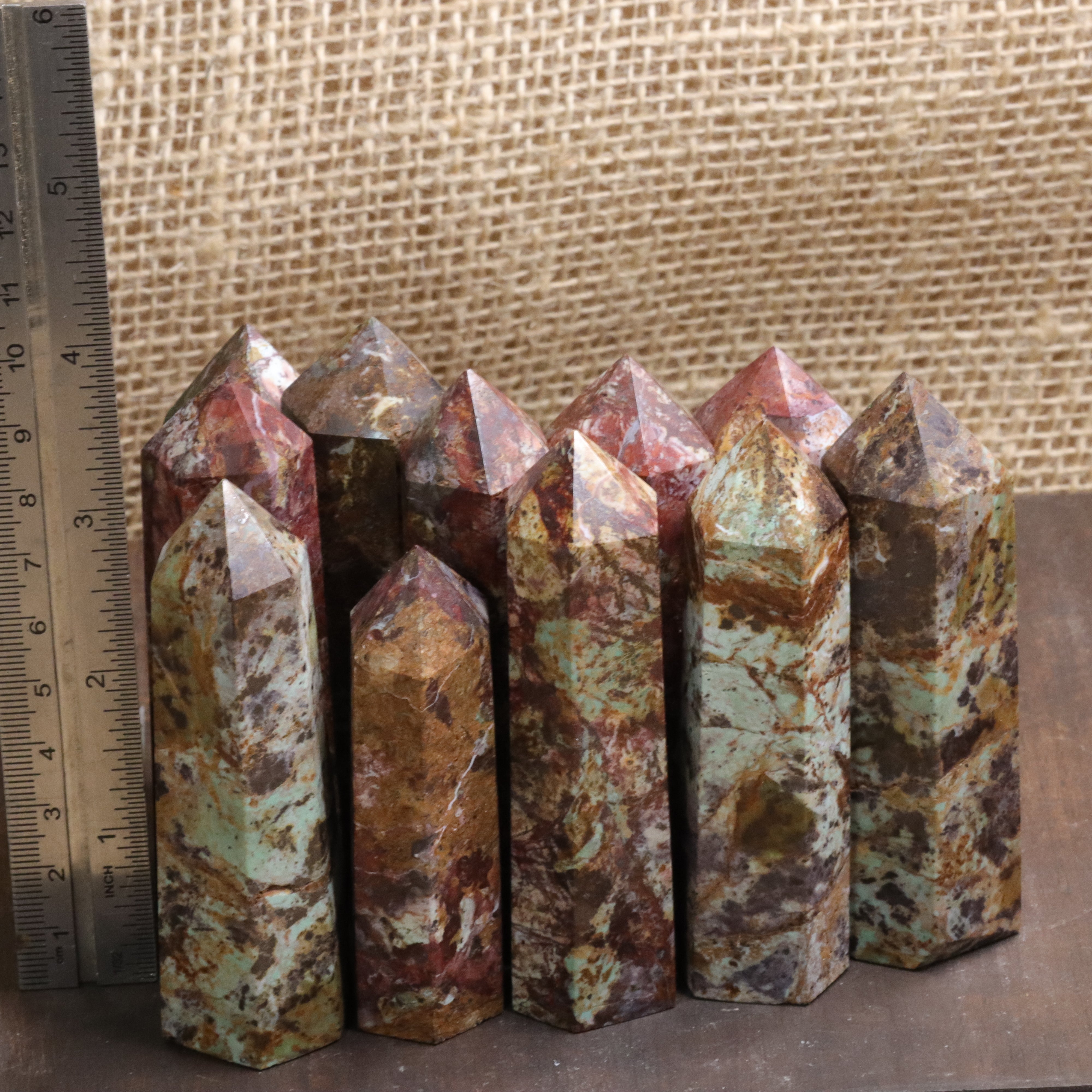 Light Blue Jasper Rocks Tower, Light blue Imperial Jasper – AHW Gems And Minerals
